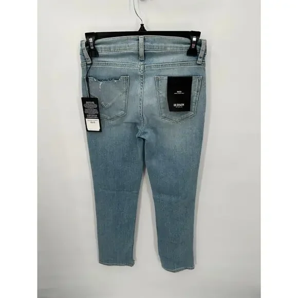 HUDSON NWT Nico Straight Ankle Chewed Hem Denim Jean // 24